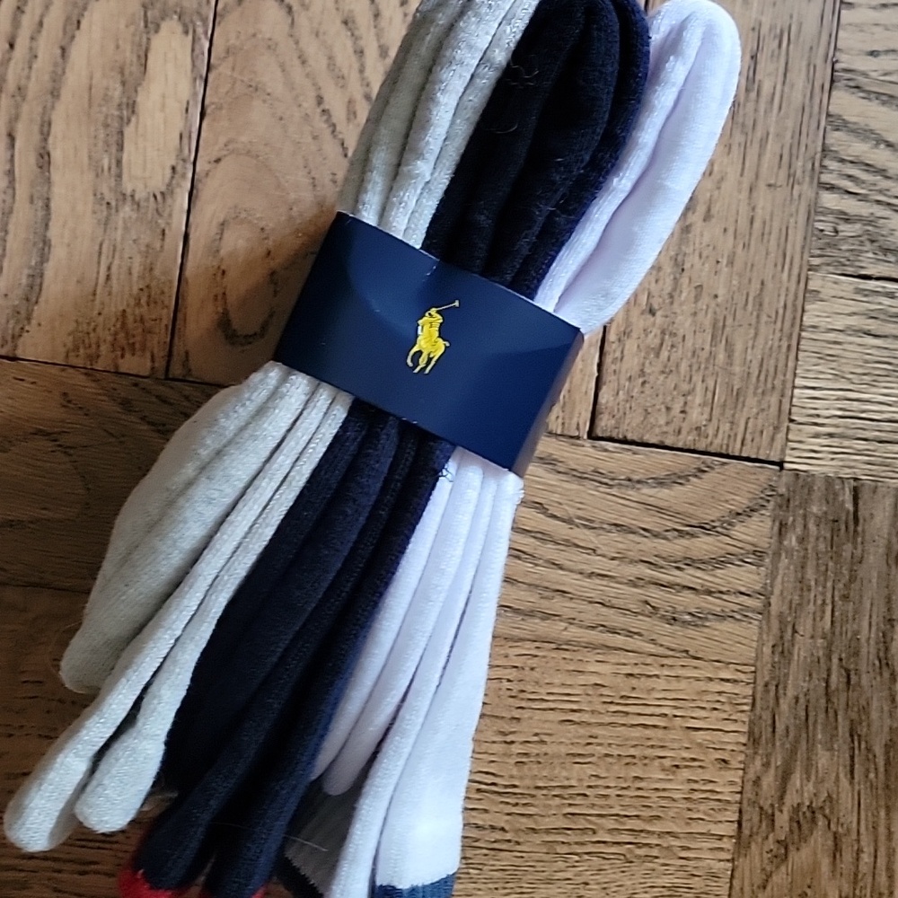 Polo Ralph Lauren/3-Pk.Flag/Polo/Bear Crew Socks - Picture 10 of 10
